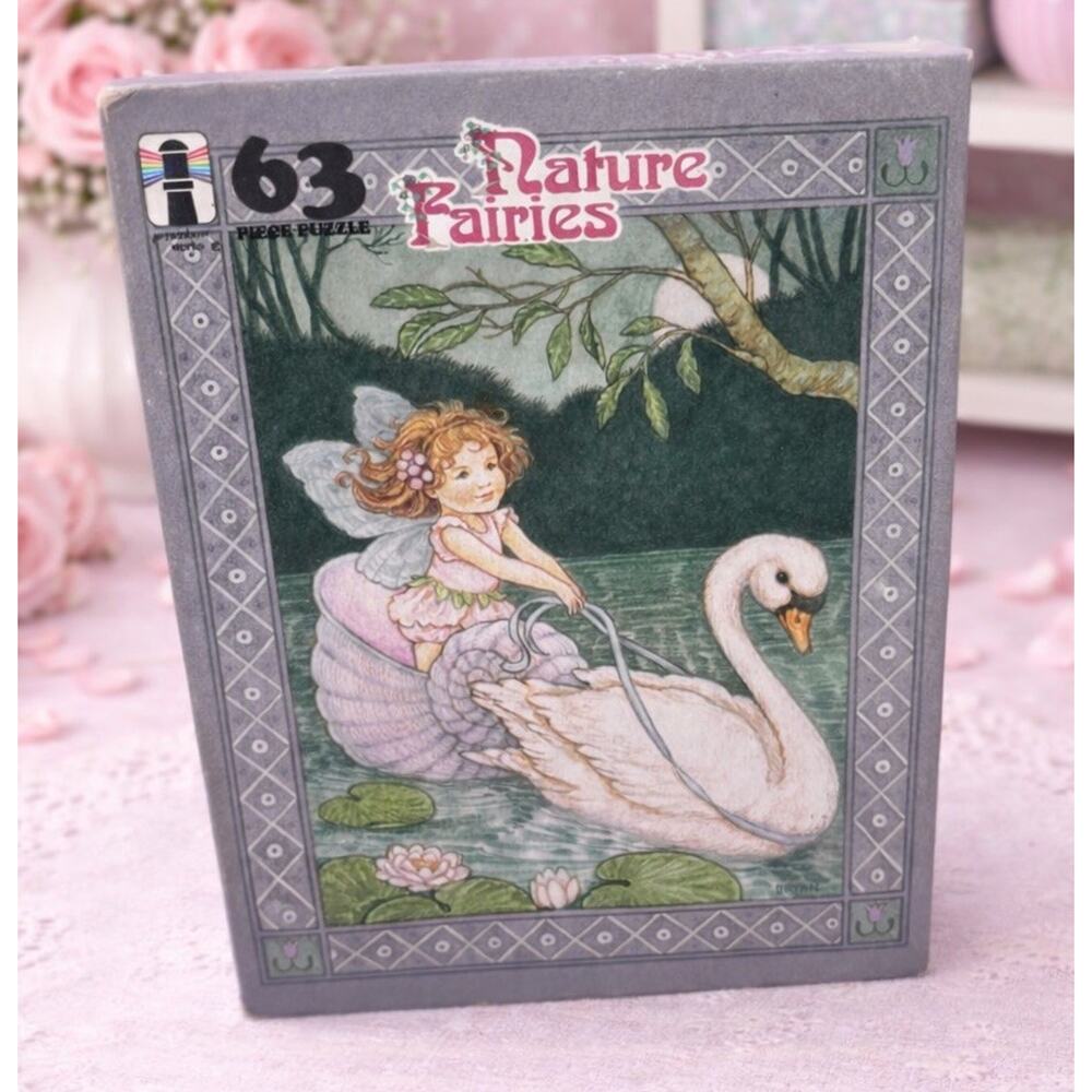 Sealed Vintage Rainbow Works Nature Fairies 63 Pc Puzzle Carol Bryan Fairy Swan